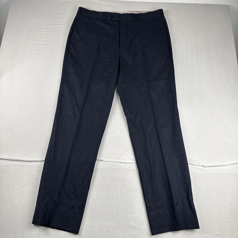 Brooks Brothers Madison Vitale Barberis Canonico Men Navy Dress Pants fits 36*31